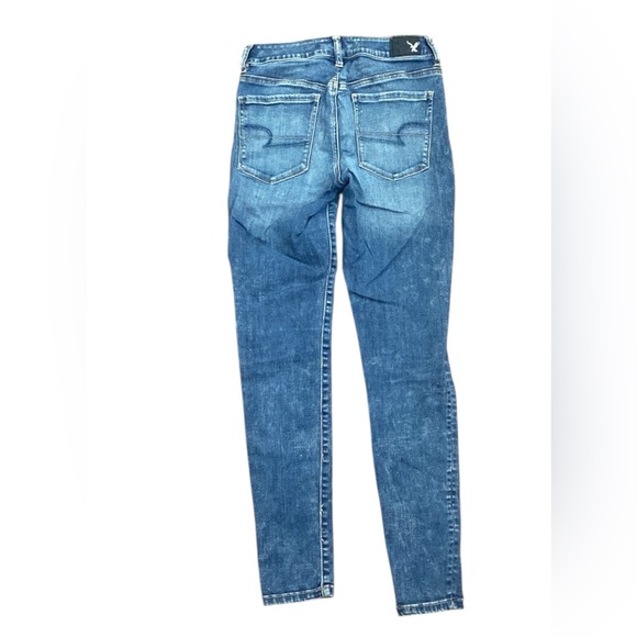 American Eagle Outfitters Dark Blue Women's Hi Rise Super Stretch Jeggings - Picture 2 of 9